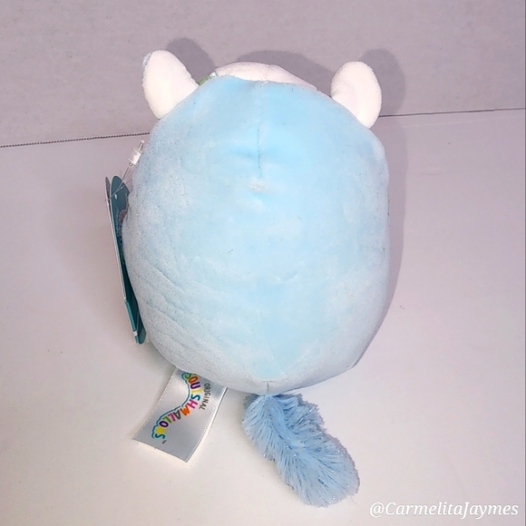 🎂BANKS 🦡 Blue Tie Dyed Badger Original Squishmallow by Kelly Toy ☆》NWT《 - Picture 5 of 8